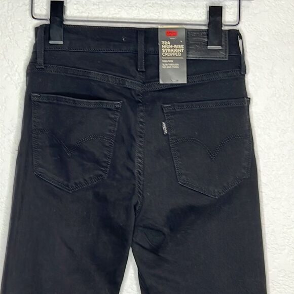 NWT LEVIS PREMIUM 724 HIGH-RISE STRAIGHT
CROPPED Sz 24 Black - Picture 8 of 16